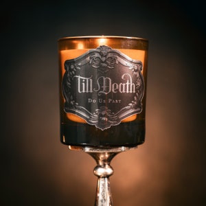 Till Death Do Us Part | Gothic Jar Candle | Anniversary Wedding Gothic Gift | Victorian Jar Candle | Vegan Jar Candles The Blackened Teeth