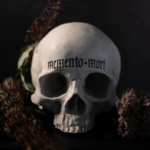 Memento Mori Skull Ornament | Gothic Home Decor | Death Decor | Dark Home Decor | Halloween Ornaments | Skull Decor by The Blackened Teeth