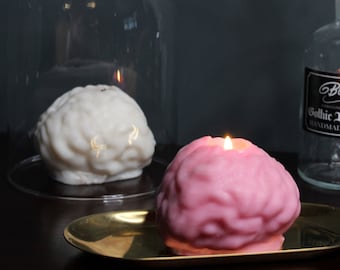 Human Brain Candle | Gothic Gifts by The Blackened Teeth | Vegan Candles