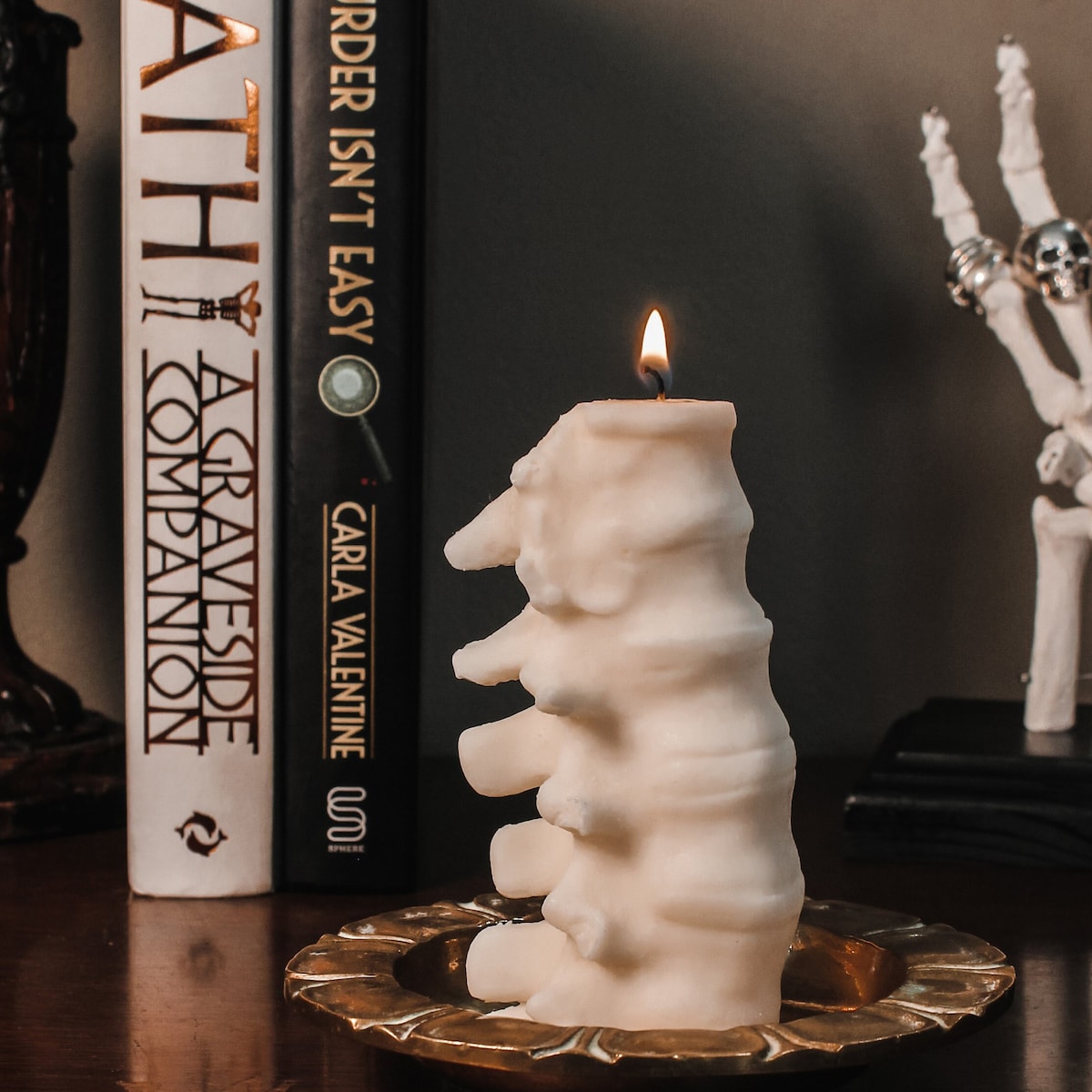 Spine Gothic Soy Candle by the Blackened Teeth | Gothic Home Decor | Handmade by Artisans - Etsy