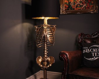 Skeleton Floor Lamp | Gothic Home Decor | Handmade by The Blackened Teeth | Ultimate Gothic Christmas Gift