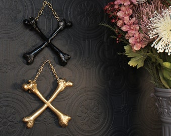 Crossbones Wall Hanging | Gothic Home Decor by The Blackened Teeth | Gothic Wall Art