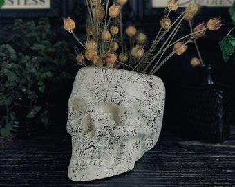 Skull Pen Pot - Skull Make up Brush Holder