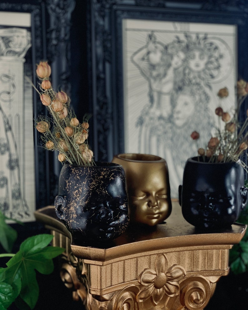 Creepy Baby Doll Pot Gothic Home Decor Baby Planter Etsy UK