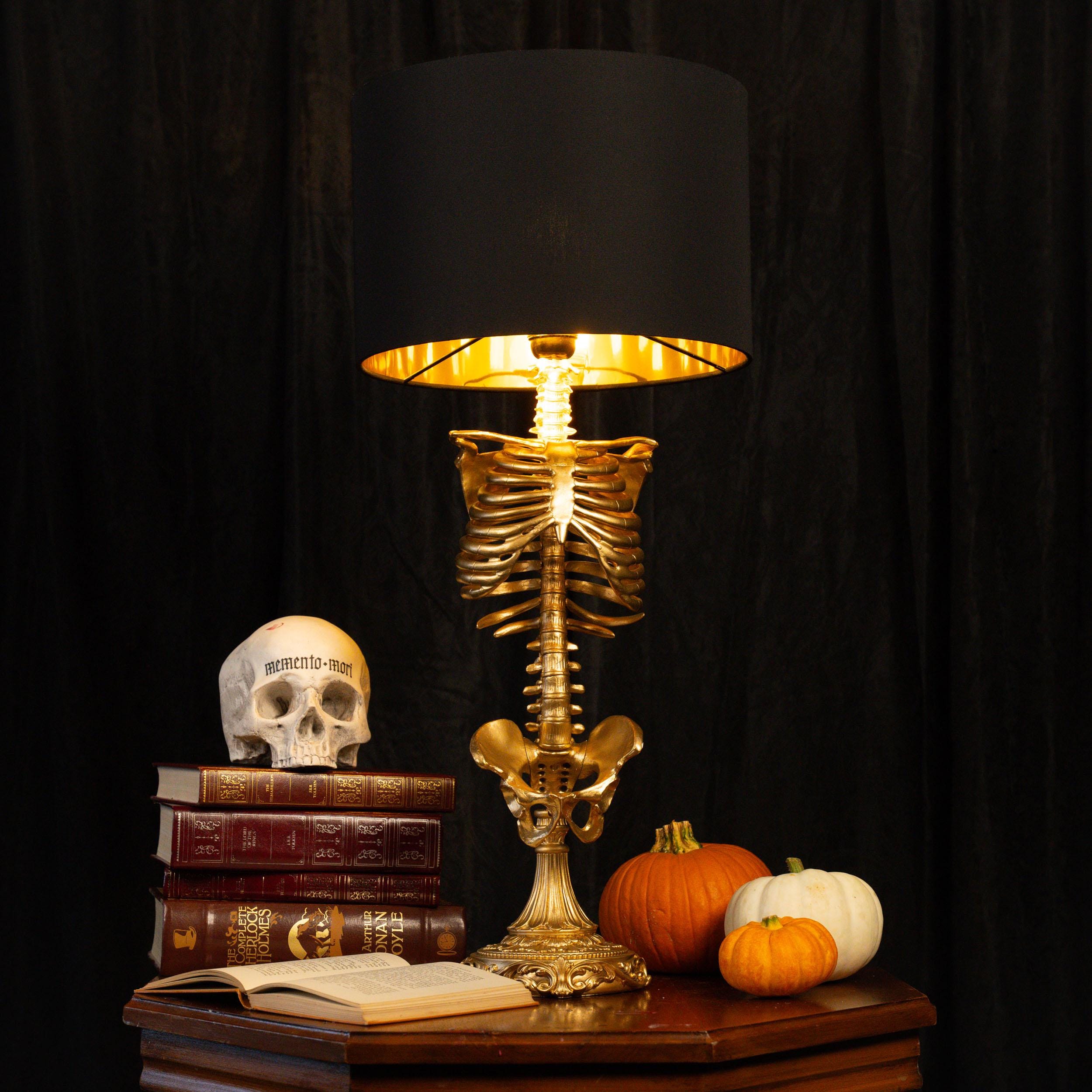 The Skeleton Table Lamp - Gold Edition by the Blackened Teeth