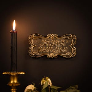 Till Death Do Us Part - Gold Edition | Gothic Gallery Wall | Gothic Home Decor by The Blackened Teeth image 2
