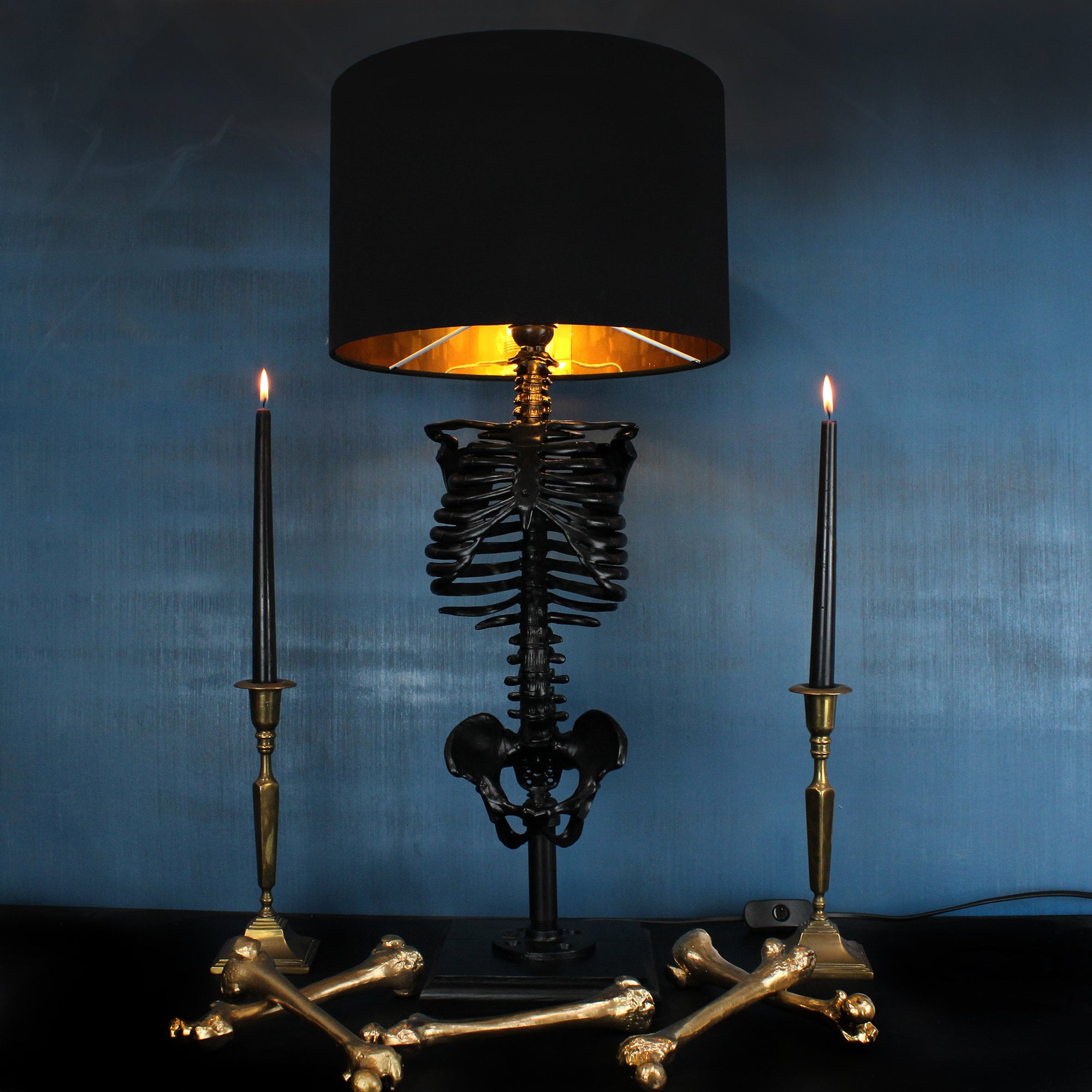 Skeleton Table Lamp Unique Lamp Anatomy Decor Etsy