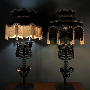 skeleton lamp the blackened teeth gothic lighting gothic home decor