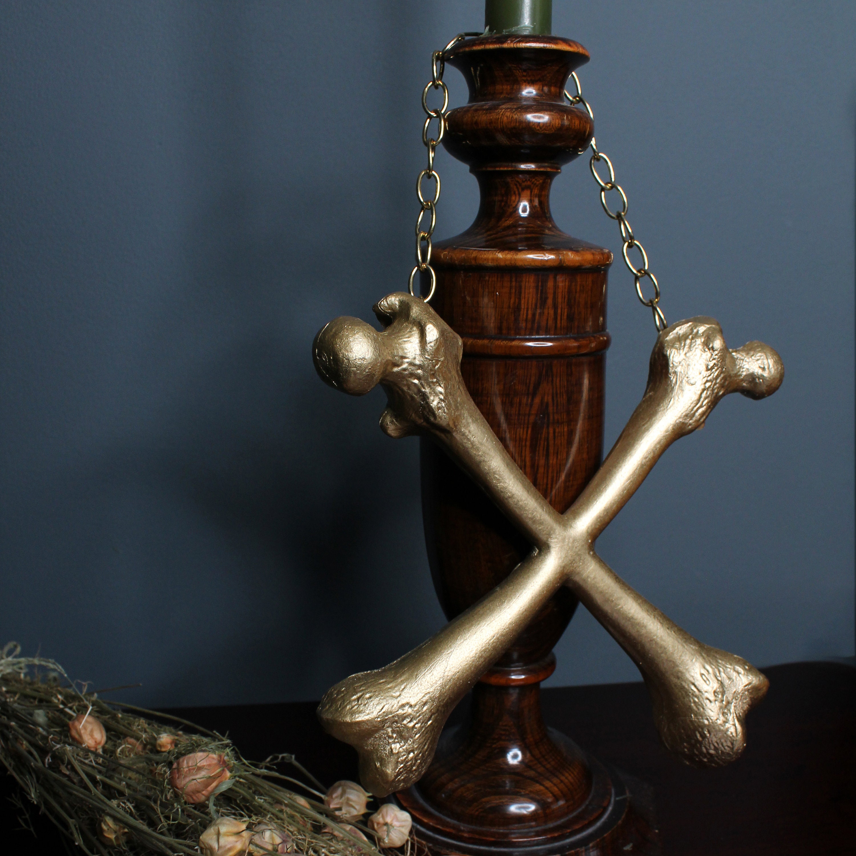 Crossbones Wall Hanging Gothic Home Decor by the Blackened Etsy