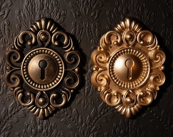 Baroque Lock Wall Plaque | Gothic Wall Plaque | Gothic Home Decor | Gothic Gallery Wall | Handmade by The Blackened Teeth