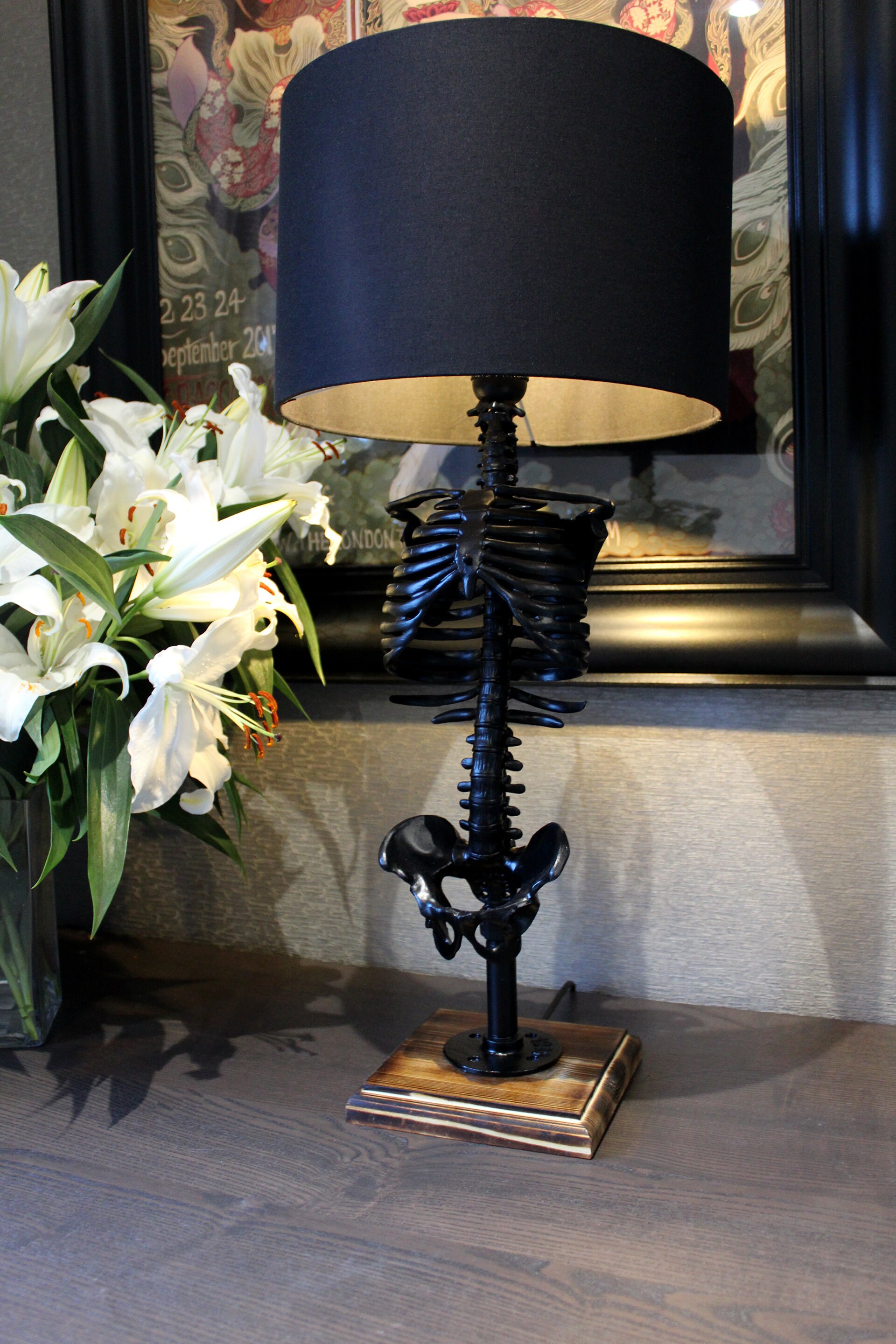 Skeleton Table Lamp Unique Lamp Anatomy Decor Etsy