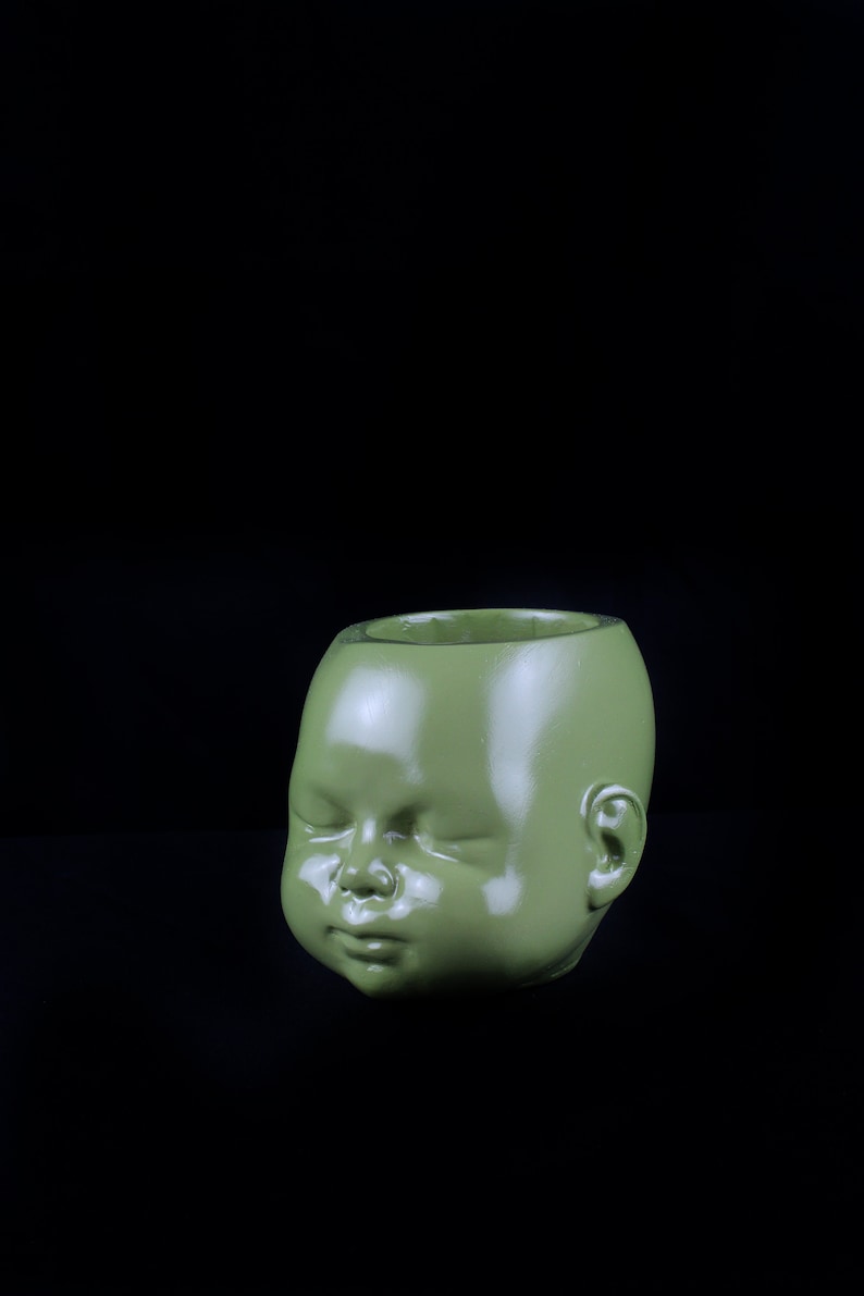 Creepy Baby Doll Plant Pot Handmade Unique Pot Etsy