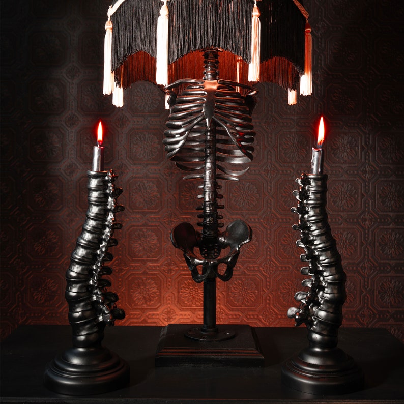 Spine Candle Holder Gothic Candlestick Holder Gothic Home Decor Gothic