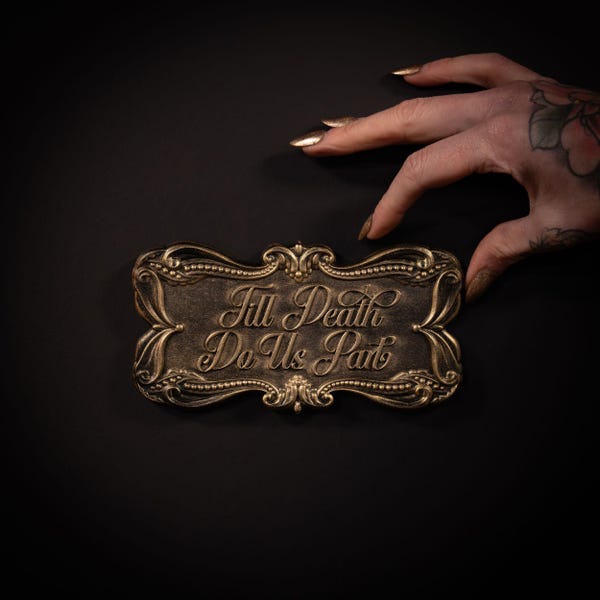 Till Death Do Us Part - Gold Edition | Gothic Gallery Wall | Gothic Home Decor by The Blackened Teeth