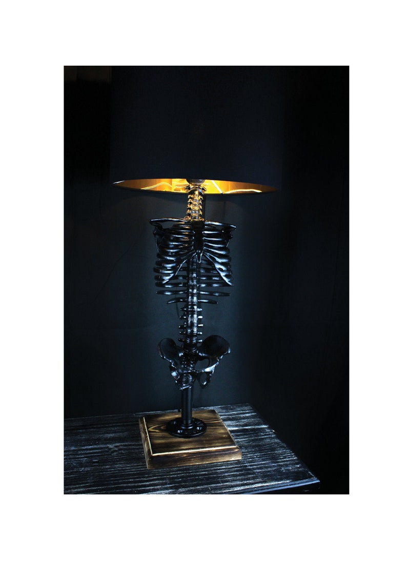 Skeleton Table Lamp Unique Lamp Anatomy Decor Etsy