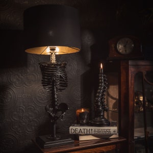 skeleton lamp the blackened teeth gothic lighting gothic home decor