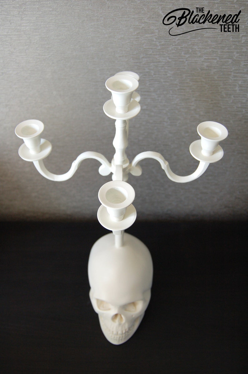 Skull Candelabra Skull Decor Etsy