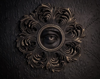 Octavio Baroque Eye Wall Plaque | Gothic Architecture | Gothic Wall Plaque | Gothic Home Decor | Gothic Gallery Wall