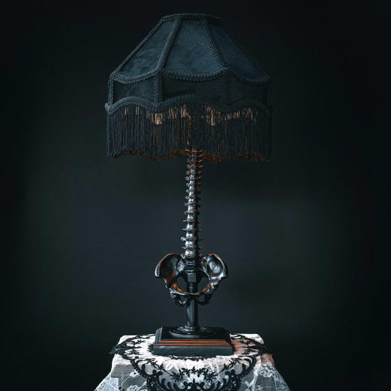 Spine Lamp Gothic Table Lamp Skull Table Lamp Skeleton Horror 3D