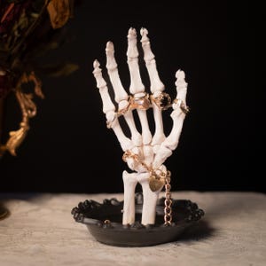 Skeleton Hand Ring Holder | Gothic Jewellery Stand | Ring Tree | By The Blackened Teeth