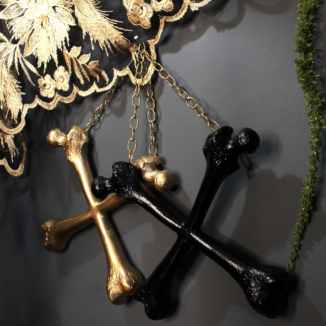 Crossbones Wall Hanging Gothic Home Decor by the Blackened - Etsy