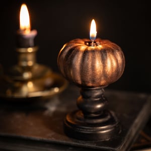 Pumpkin Candle - Bronze by The Blackened Teeth | Gothic Home Decor | Handmade by Artisans