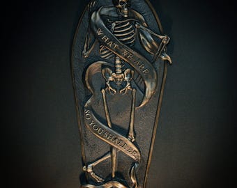 What We Are So You Shall Be  - Wall Plaque | Gothic | Gothic Home Decor | Gothic Gallery Wall | Danse Macabre | by The Blackened Teeth