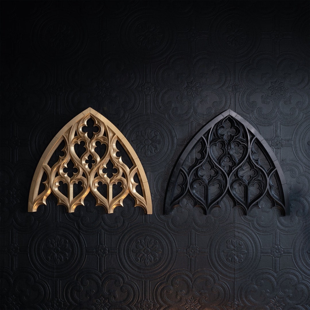 OSIRIS Gothic Arch Wall Hanging by The Blackened Teeth | Gothic Wall Decor | Cathedral Window | Dark Decor Handmade by Artisans