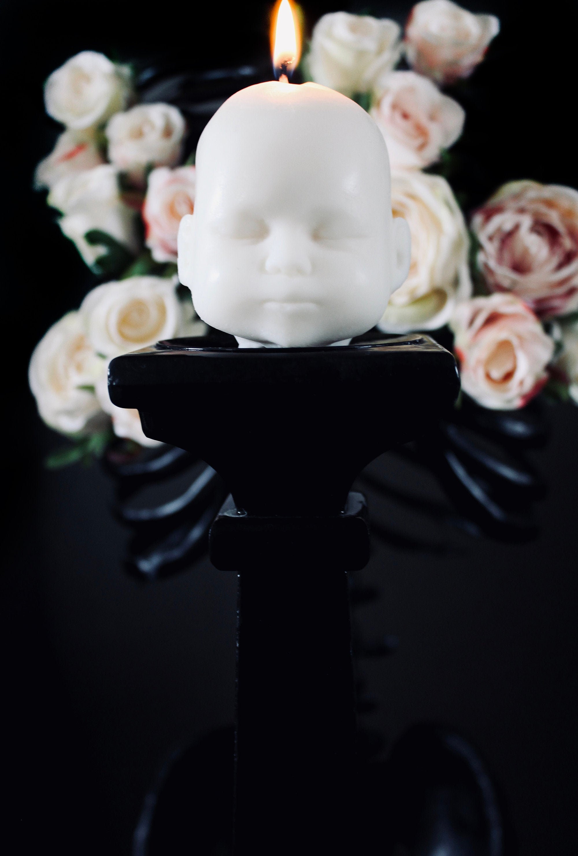 Little Joseph: A Creepy Doll Head Candle Holder