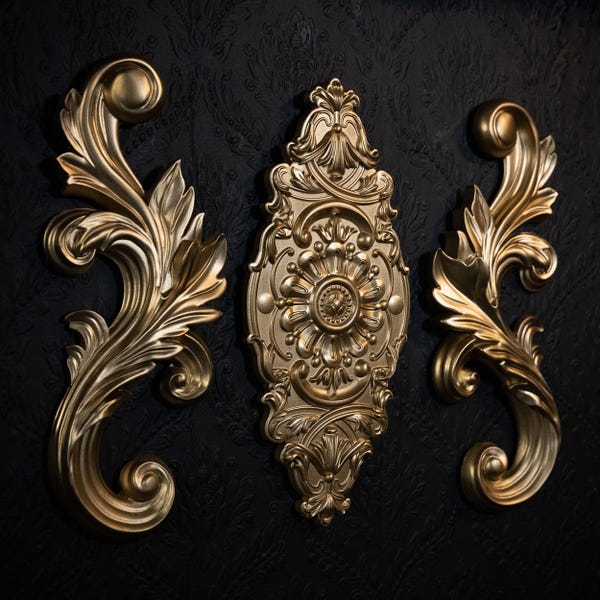 Baroque Plaque - REIGN | Gothic Gallery Wall | Gothic Decor | Handmade by Artisans at The Blackened Teeth