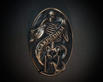 Carpe Diem - Wall Plaque - Gothic Wall Plaque | Gothic Home Decor | Gothic Gallery Wall | by The Blackened Teeth
