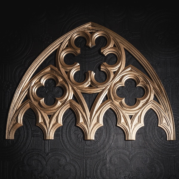 Vivica Gothic Arch Wall Hanging by The Blackened Teeth | Gothic Wall Decor | Cathedral Window | Dark Decor Handmade by Artisans