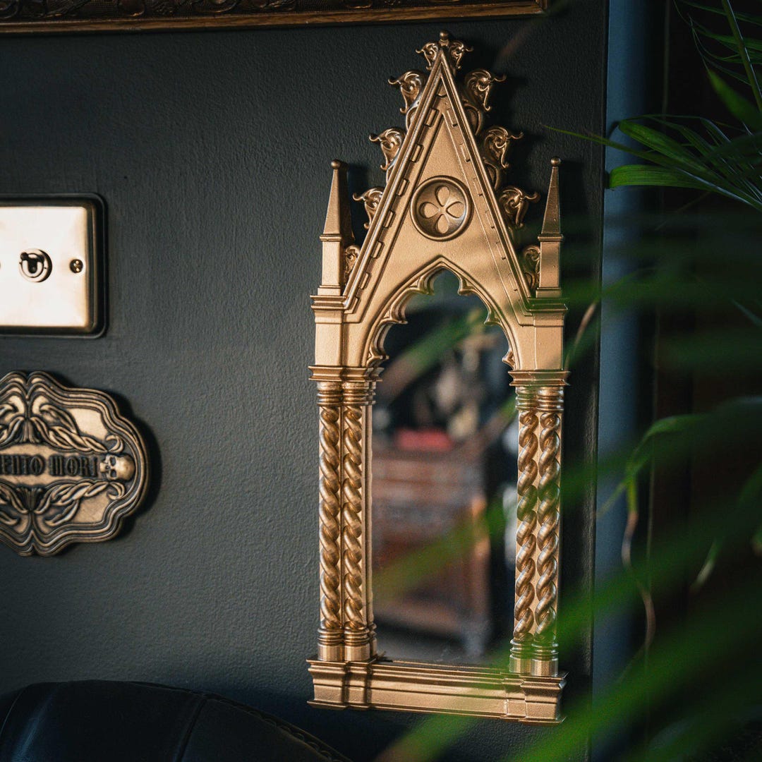 Odette Gothic Cathedral Mirror by The Blackened Teeth | Gothic Wall Decor | Cathedral Window | Dark Decor Handmade by Artisans