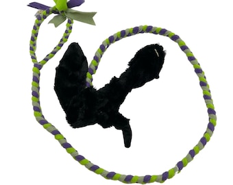 Paws Made Road Kill Raggy Extra Long Fleece Chaser Tug With/Without Handle Agility Flyball Dog Puppy Training Interactive Toy