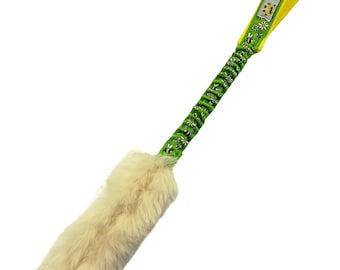 Paws Made Luxury sheepskin Bungee Tugger Tug Agility Dog Toy Handmade in Uk