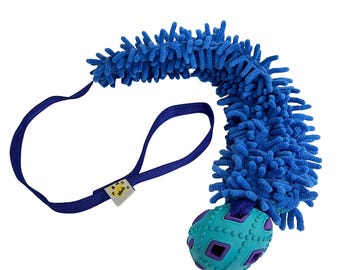 Paws Made™ EggSnog - Snoodle™ Egg Squeaky Training Agility Flyball Toy Dog Puppy Interactive Tug Toy