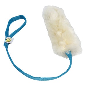 Paws Made fårskinnsplatt standard Chaser Tugger Tug Tug Agility hundleksak handgjord i Storbritannien