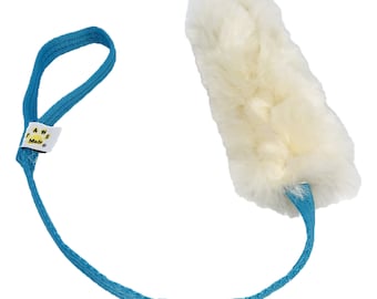 Paws Made Sheepskin Flat Standard Chaser Tugger Tug Tug Agility Dog Toy Handmade in UK