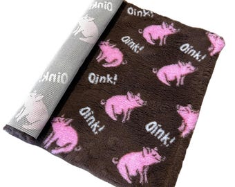Pawstrading Dog Vet Mat Bed PIG OINK BROWN Bedding Cage Blanket Whicks Moisture premium