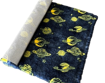 Pawstrading Dog Vet Mat Bed Navy Cosmic PLANET YELLOW Bedding Cage Blanket Whicks Moisture premium