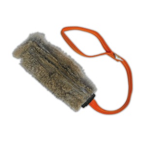 Paws Made Standard Flat Rabbit Tug Fur Dog Tug High Reward Agility Flyball Toy