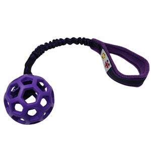 Paws Made ™ Cage holee ball With Luxury Bungee Handle Dog training tug toy