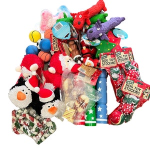 Pakiet świąteczny dla psa 10 zestawów promocyjnych Pawstrading Gift Pack Dziesięć przedmiotów Xmas Pup