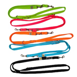 Correa para perros policía Paws Made, doble extremo, ajustable, para entrenamiento y paseos, fabricada en el Reino Unido.