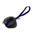 Rabbit Fur Treat Ball Paws Pocket Dog Toy with Web Handle