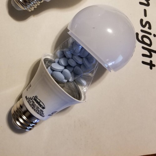 Fake Light Bulb Secret Stash Canhidden Compartment Diversion Etsy