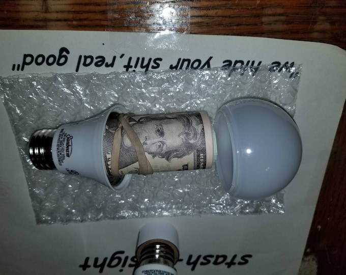 Fake light bulb secret stash can-Hidden compartment Diversion safe