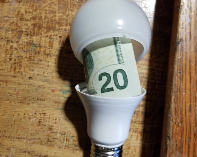 Fake LED Light Bulb Hidden Secret Stash Compartment Diversion Security Safe