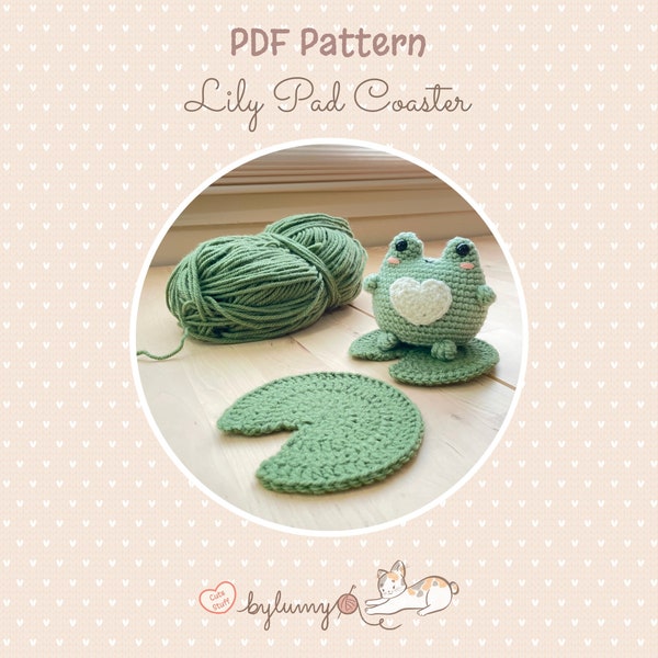 Lily Pad Coaster Crochet Pattern (DIGITAL PDF FILE)