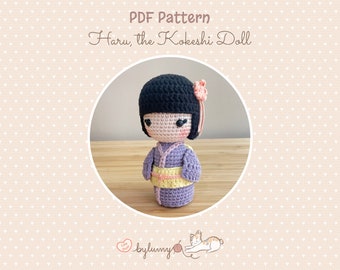 Patrón Amigurumi Haru, la muñeca Kokeshi (ARCHIVO PDF DIGITAL)